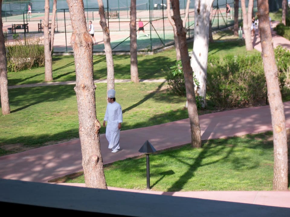 Aussicht auf die Tennisplätze Megasaray Club Belek