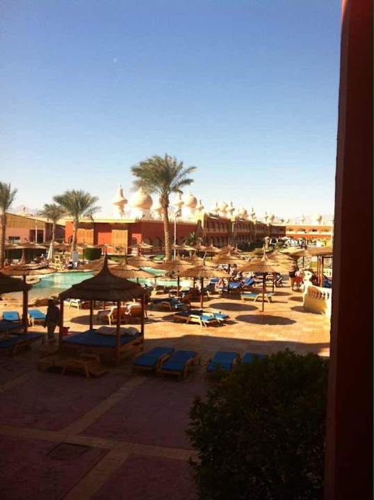 Blick vom Balkon Pickalbatros Alf Leila Wa Leila Resort - Neverland Hurghada