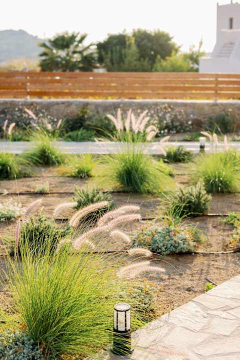 Gartenanlage Villa Finest Beach front villas at Orkos beach