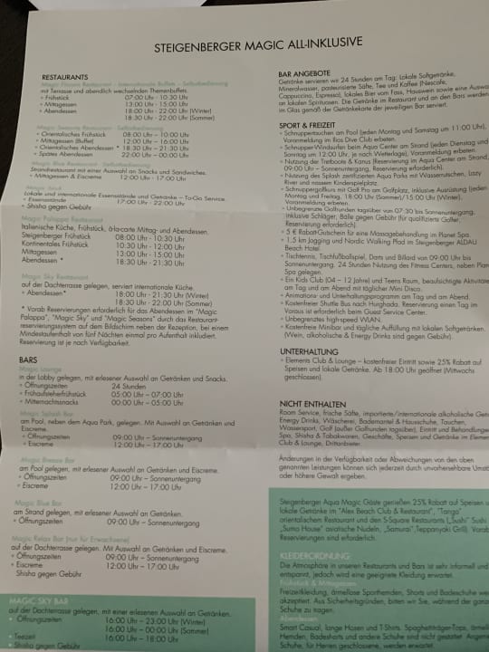 Sonstiges Steigenberger Aqua Magic