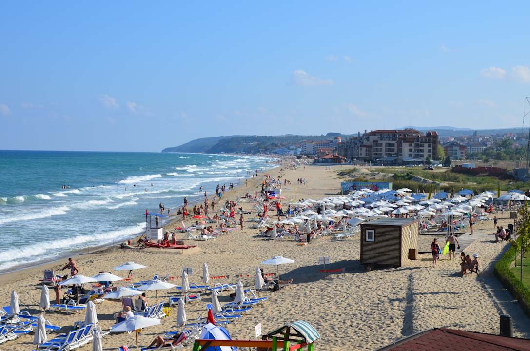 Hotelstrand Blick Richtung Obzor Sol Luna Bay