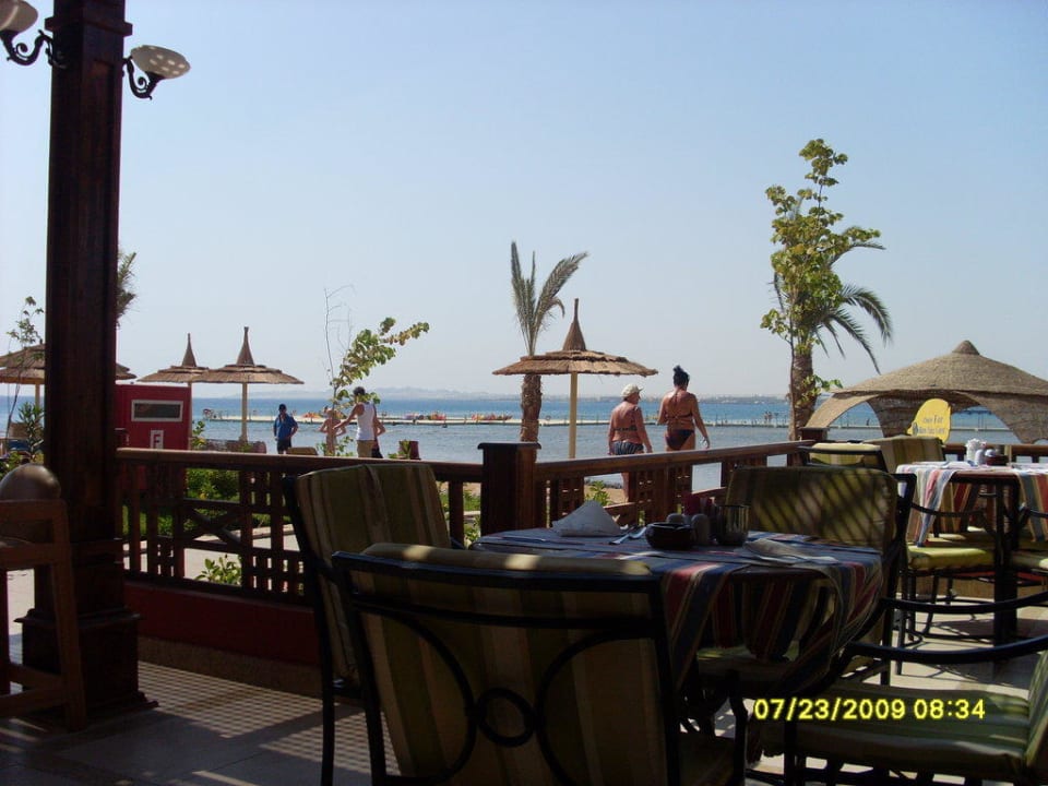 Ausblick von der Terrasse des Omar Beach Albatros Resort