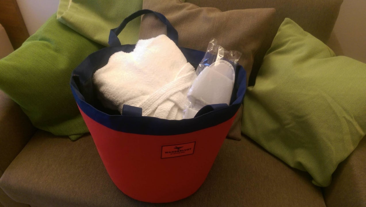 Bereitgestellte Badetasche Hotel Fährhaus