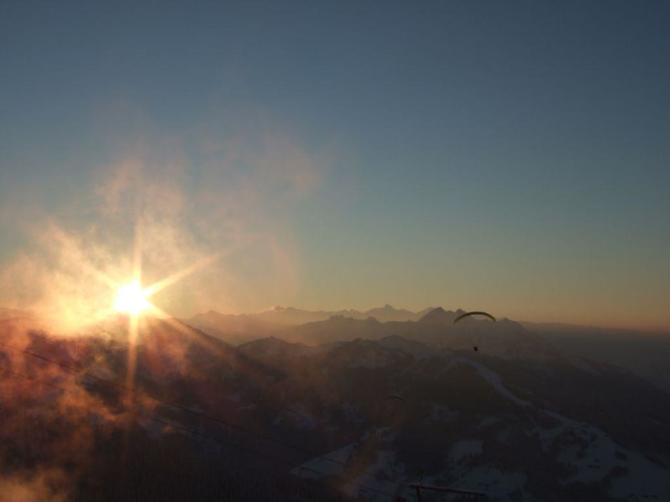 Blick nach unten Gasthof Kogelalm