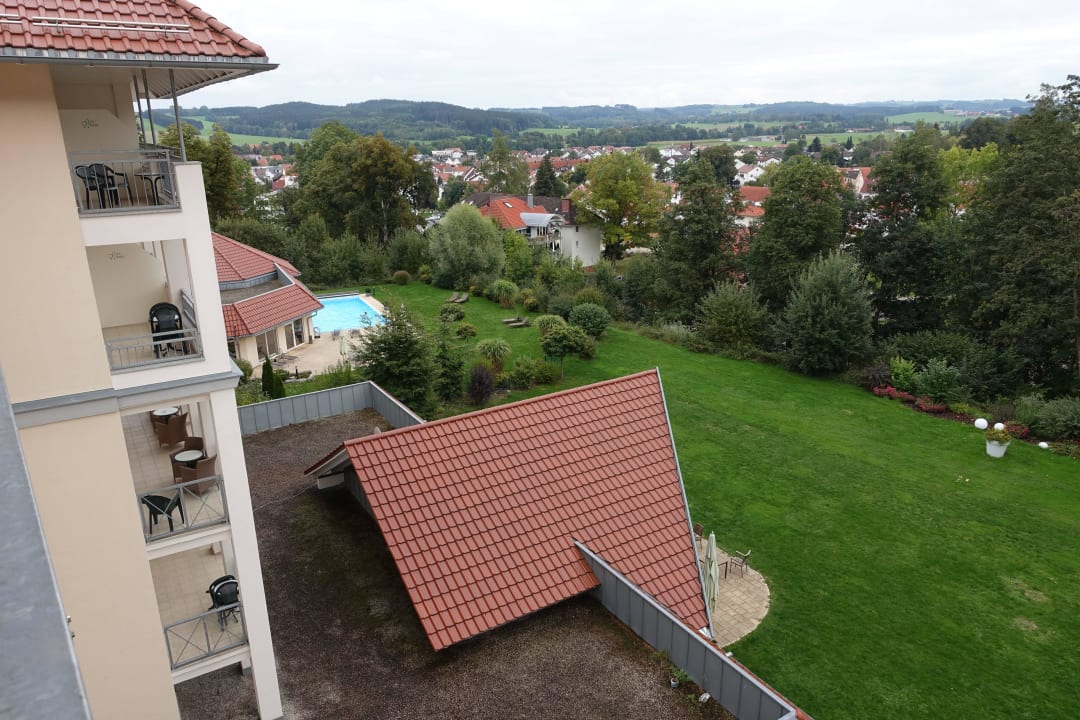 Vom Zimmerbalkon Best Western Plus Parkhotel Maximilian Ottobeuren