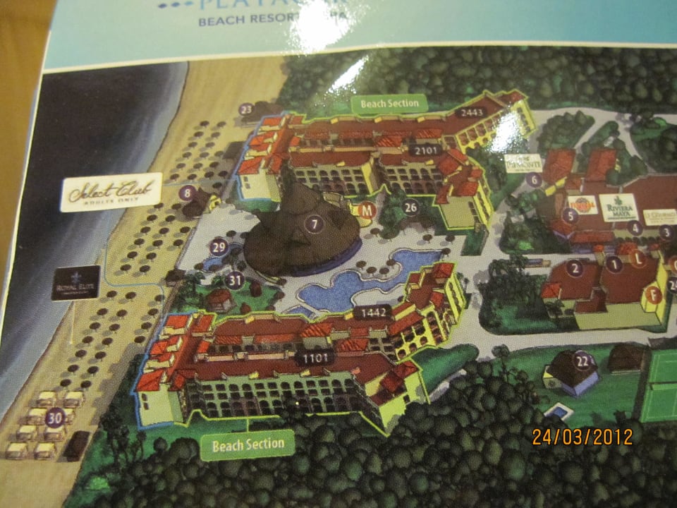 Übersicht Sandos, Beachtrakt Sandos Playacar Beach Resort