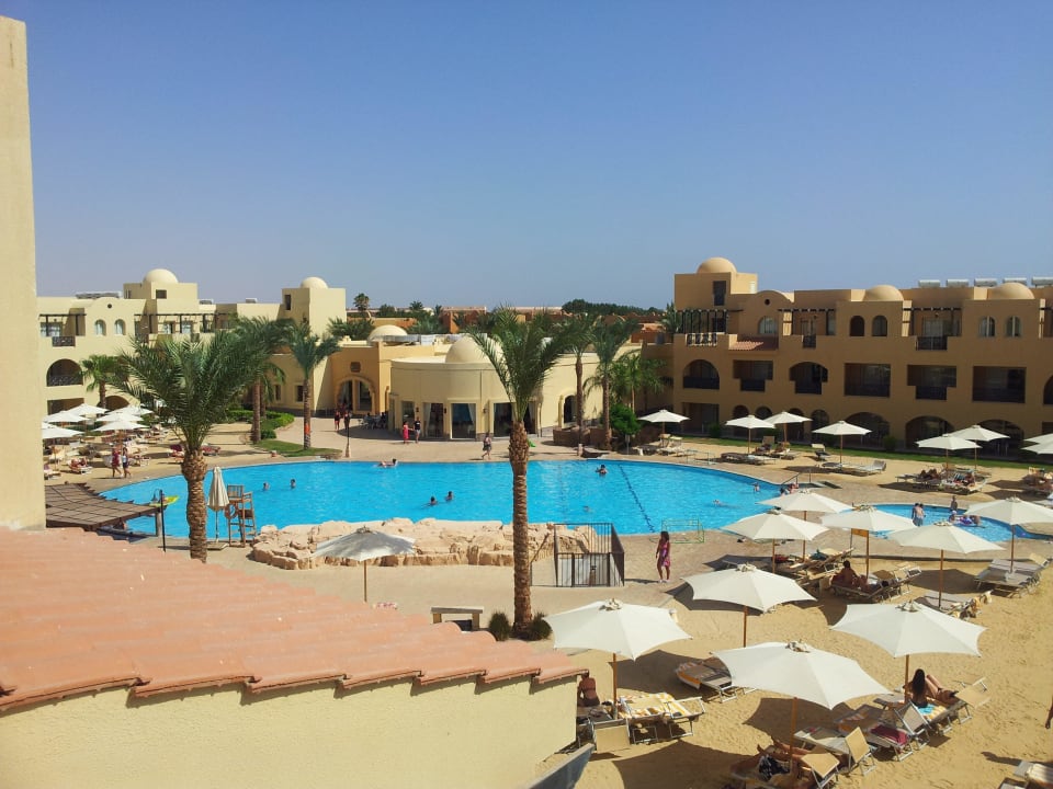 Ausblick unserer grossen Dachterrasse Stella Garden Resort & Spa, Makadi Bay