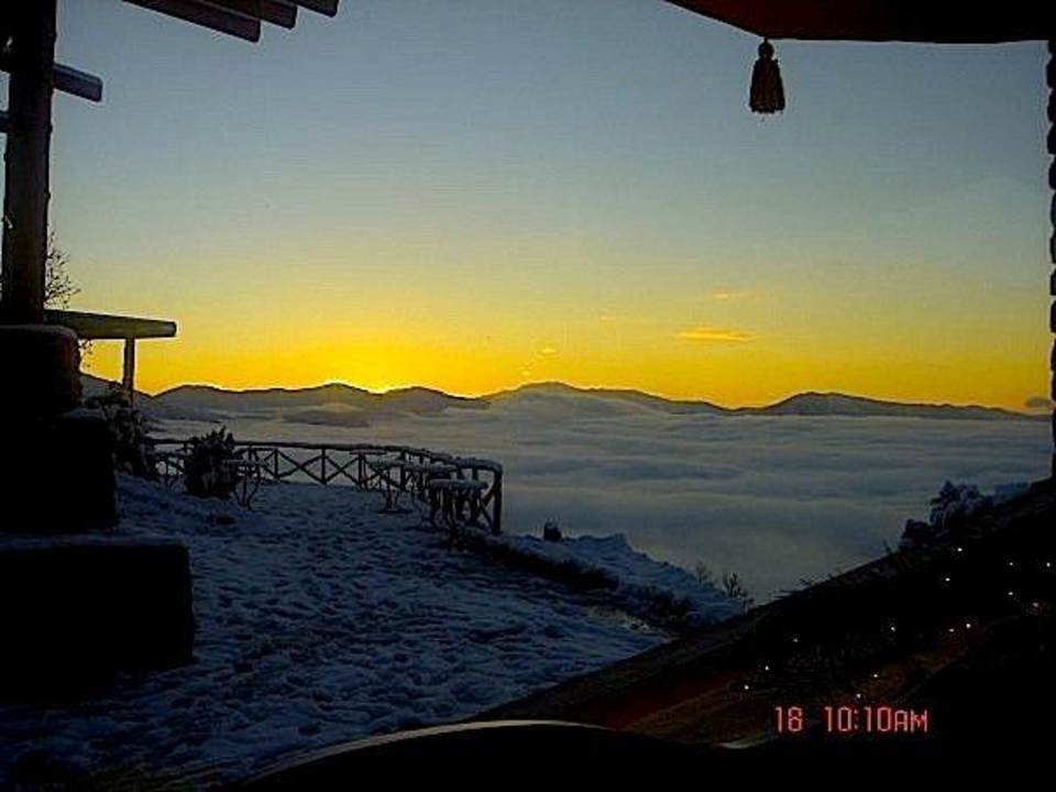 Every winter morning we are higher from clouds Hotel Loggas