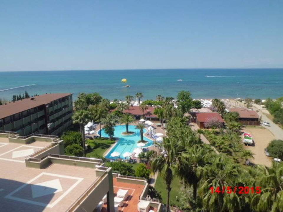 Blick vom Balkon Hotel Grand Side