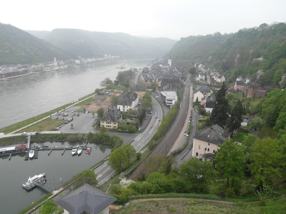 Morgens auf das Rheintal Hotel Schloss Rheinfels