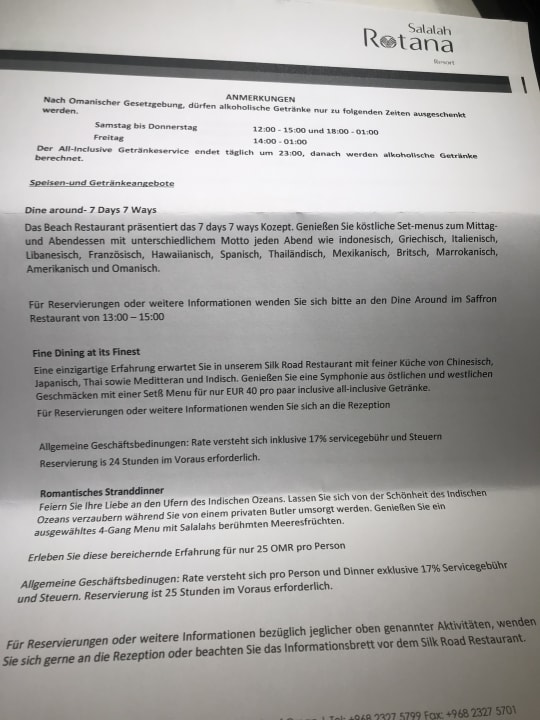 Gastro Salalah Rotana Resort