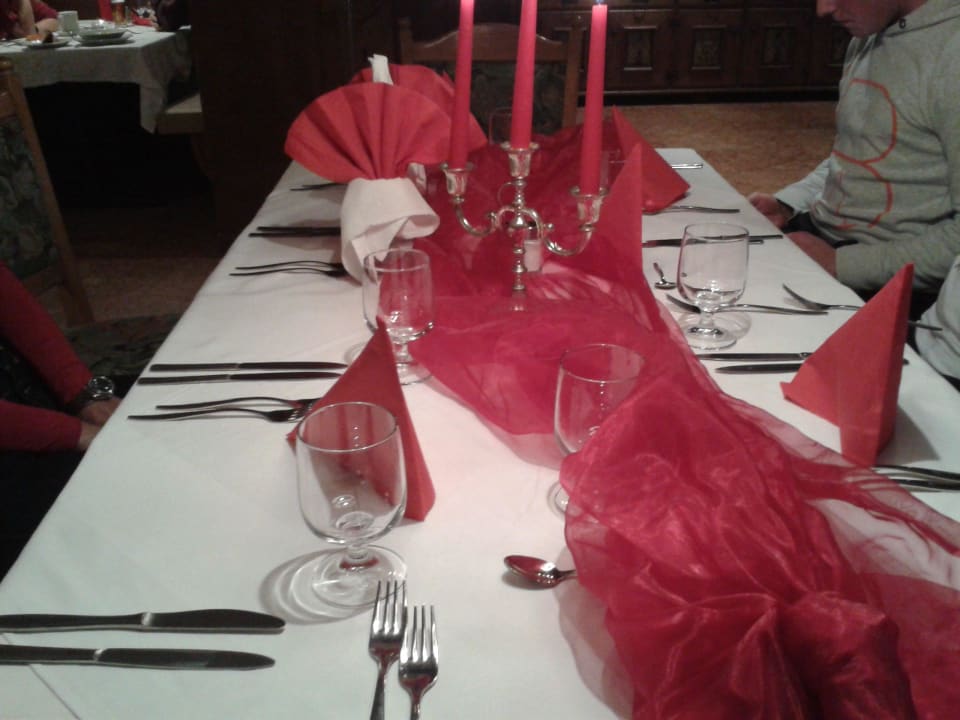 Tischdekoration Posthotel Luttach