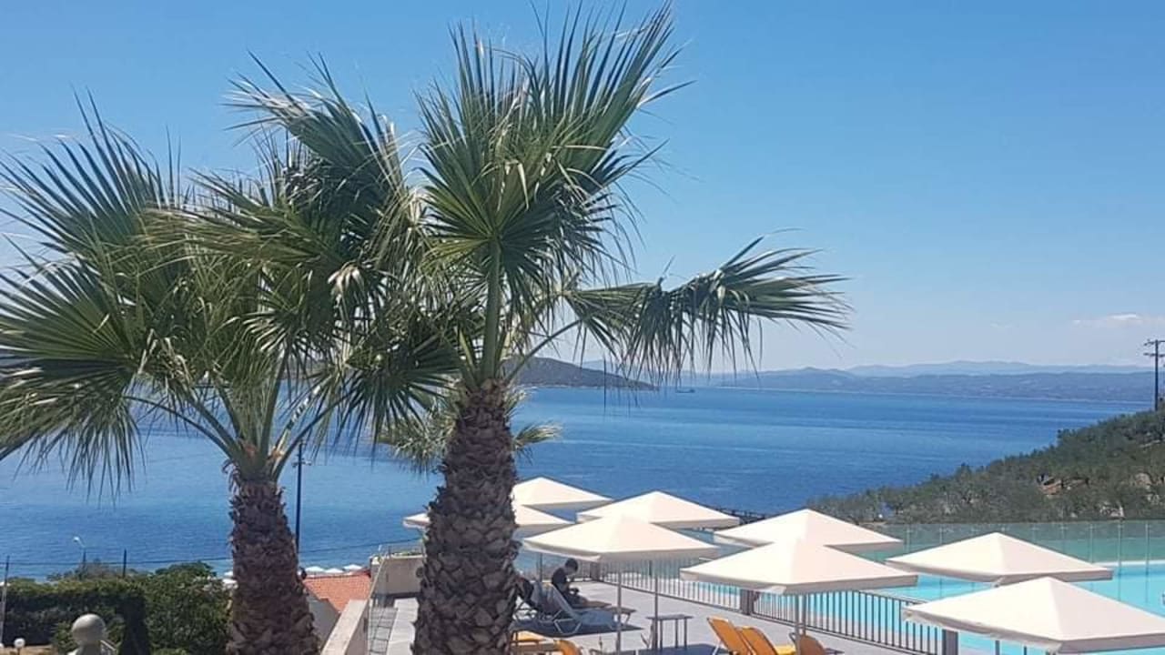 Ausblick Akrathos Beach Hotel