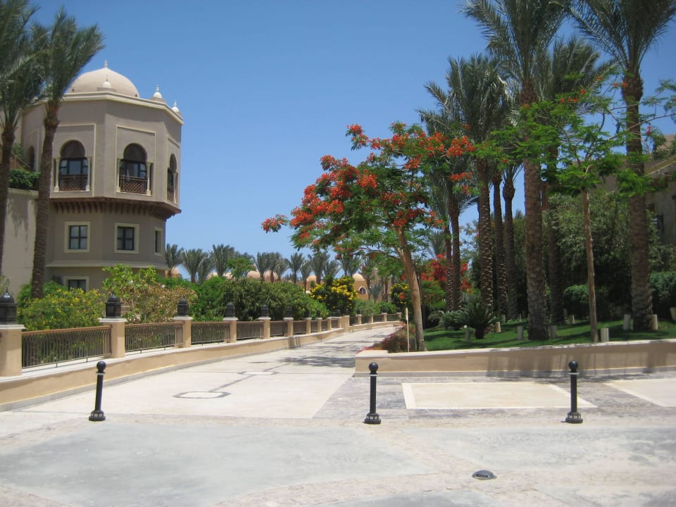 Zufahrt Hotel-Anlage mit Blick auf das "Palace" Makadi Spa - Adults only
