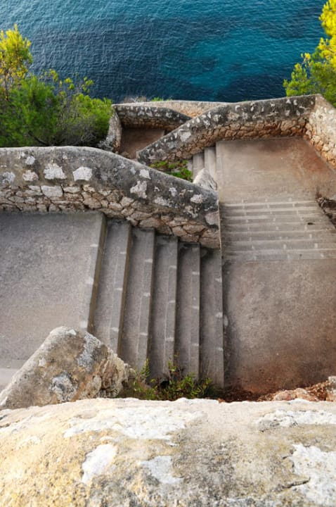 Treppe zur Bucht blau punta reina