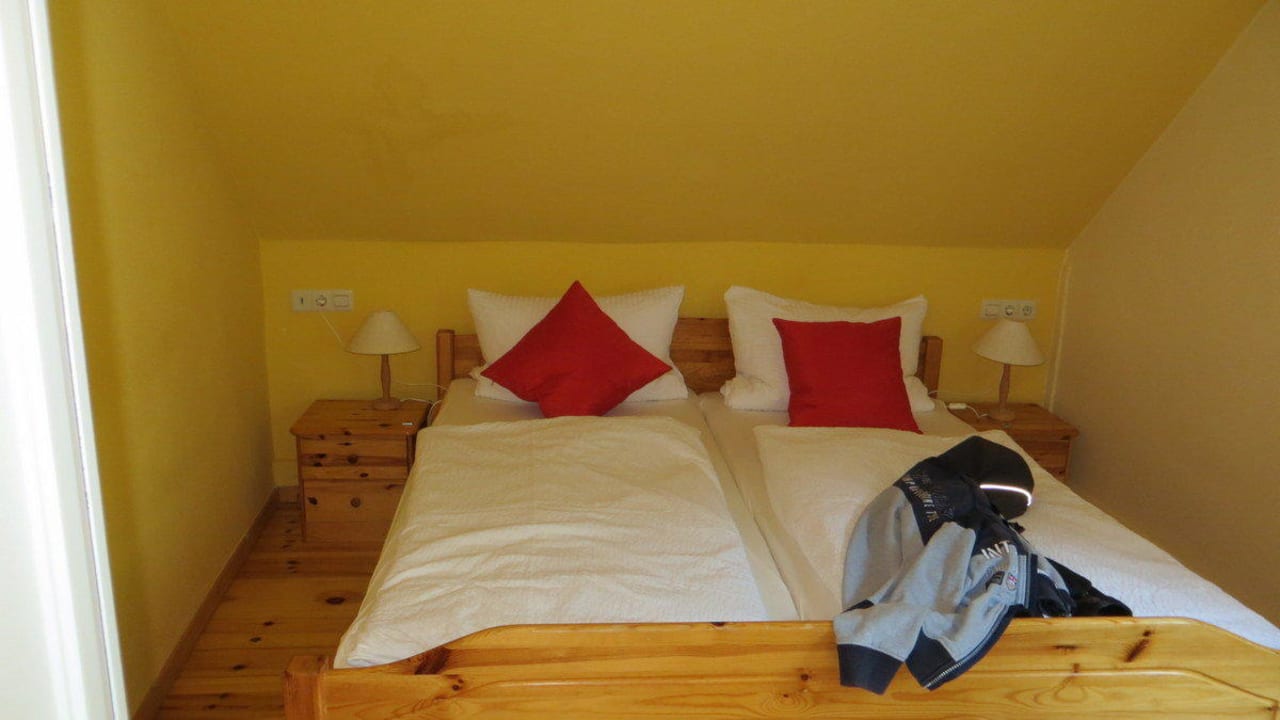 Doppelbett Gästehaus Knab's Mühlenschenke