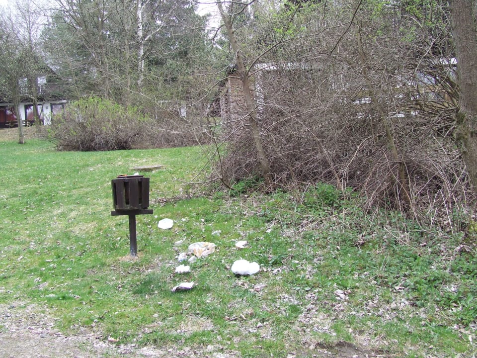 Müll an den Papierkörben Ferienpark Frankenau