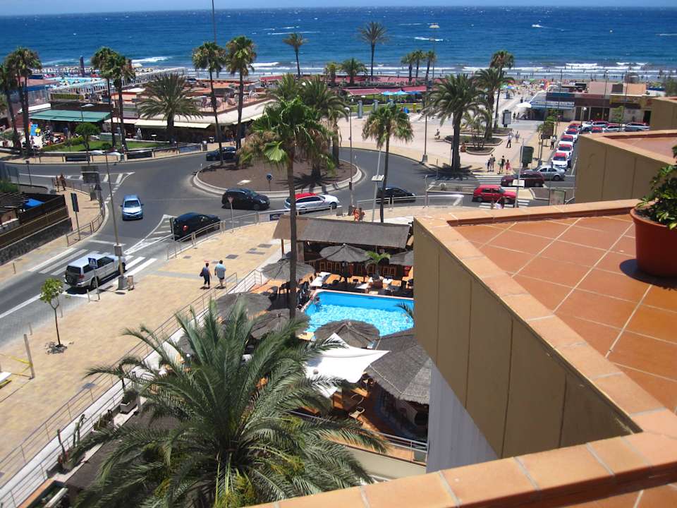 Blick vom Hotel auf Strand HL Sahara Playa