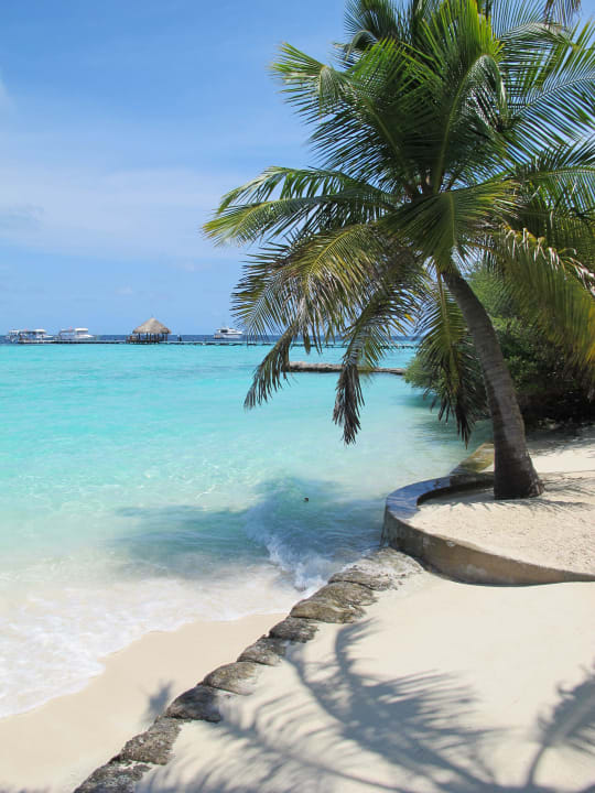 Blick zum Jetty Eri Maldives