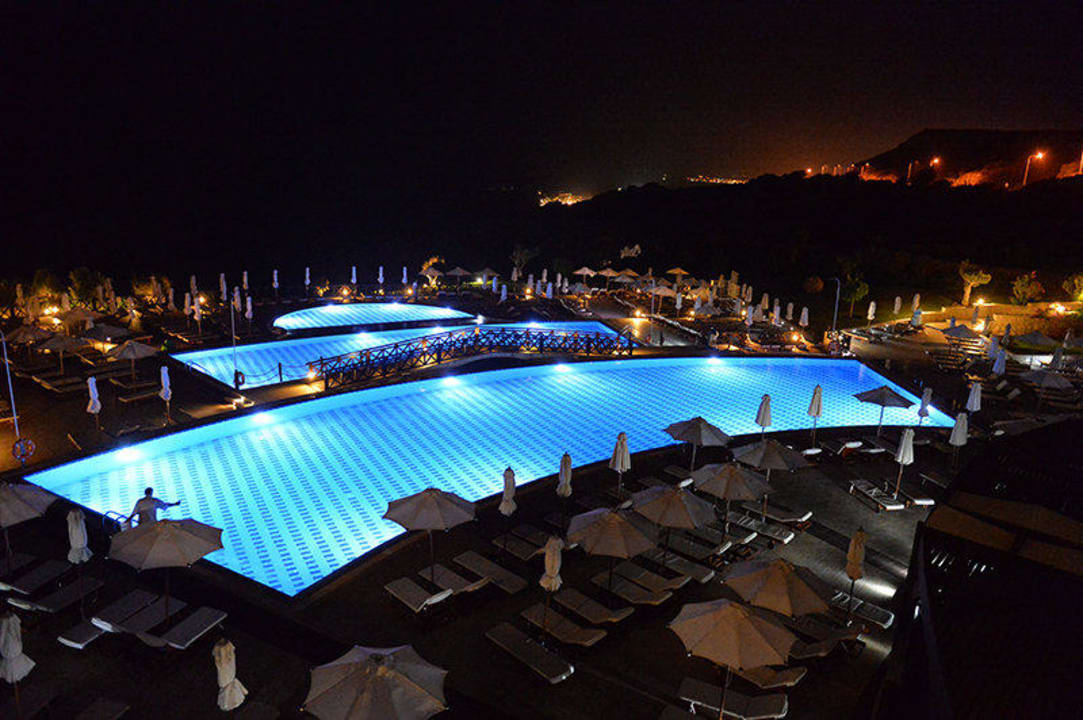 Night view from our room Hotel Kalithea Horizon Royal