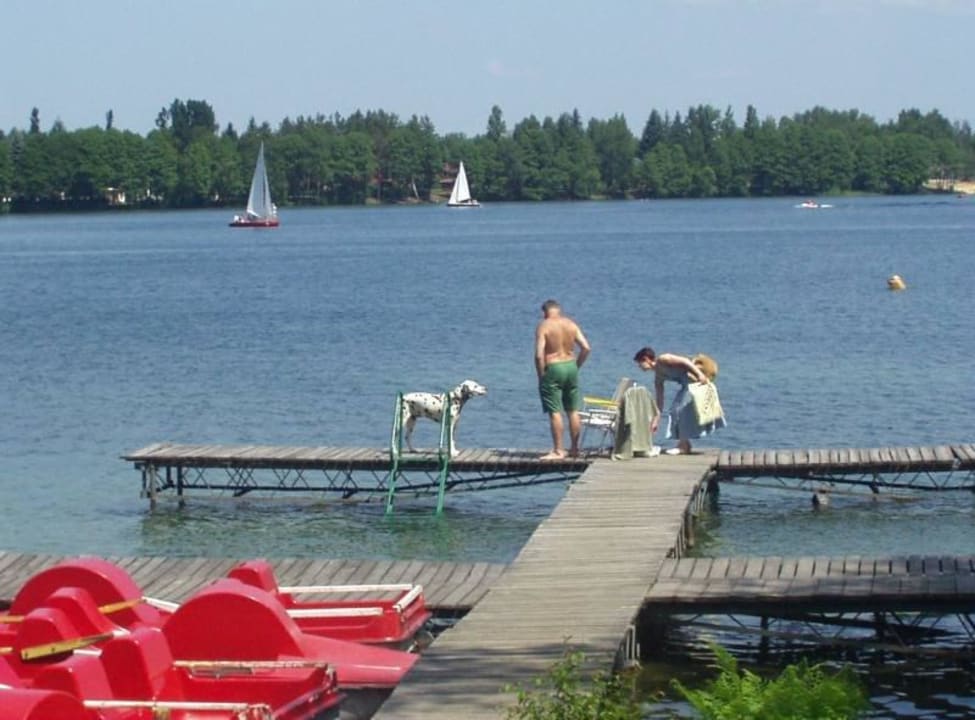 Pomost nad Jeziorem Białym Ośrodek Wypoczynkowy Sanvit