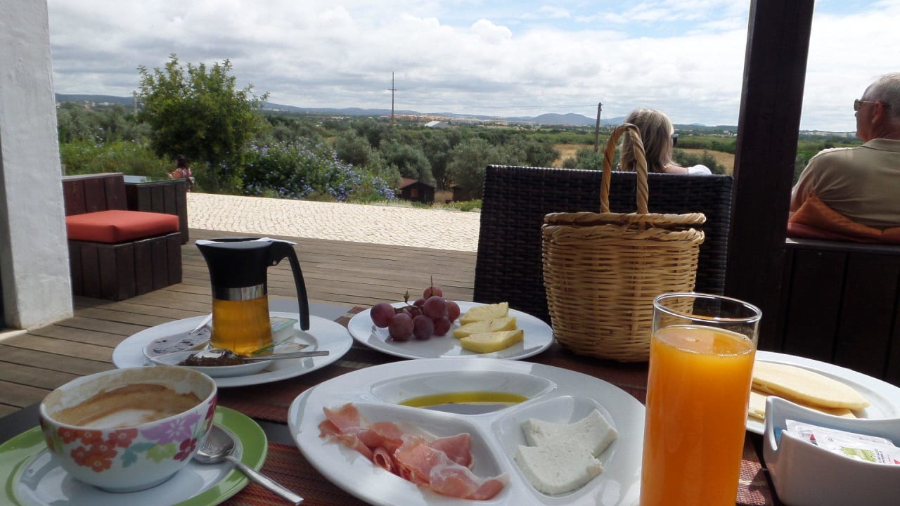 Terrasse mit Ausblick Hotel Quinta Do Mel
