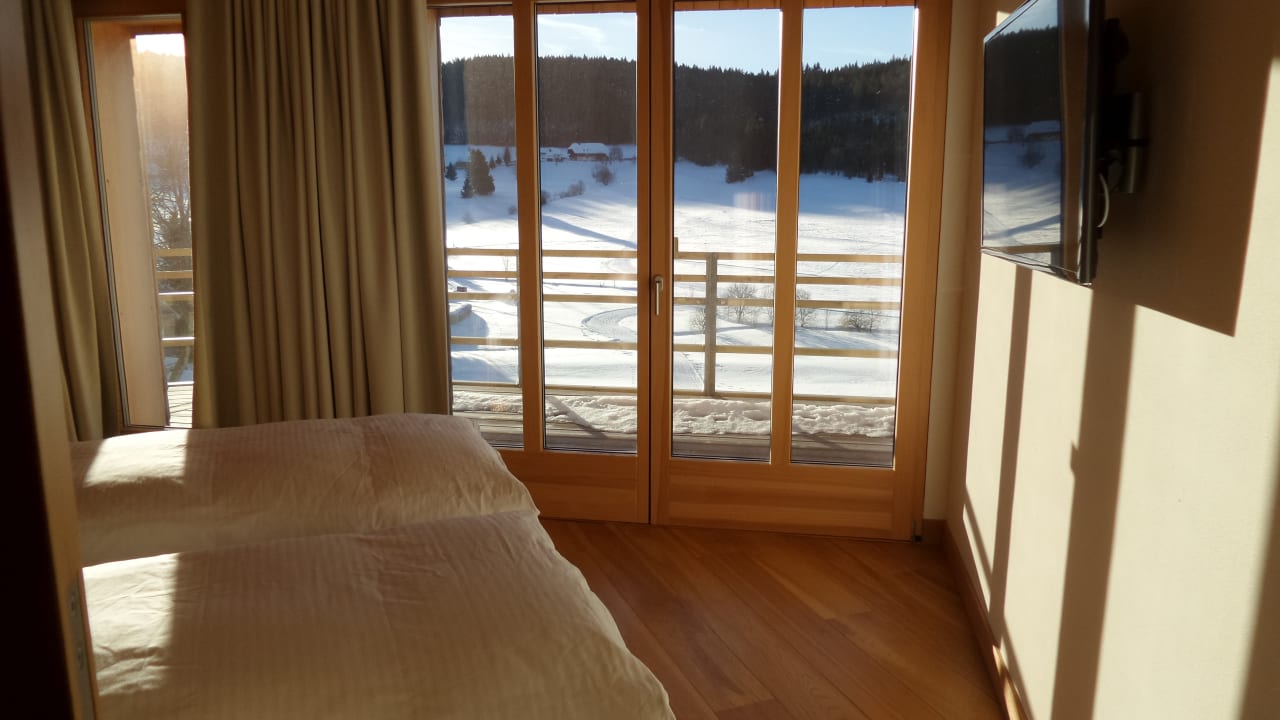 Ausblick vom Schlafzimmer derWaldfrieden naturparkhotel