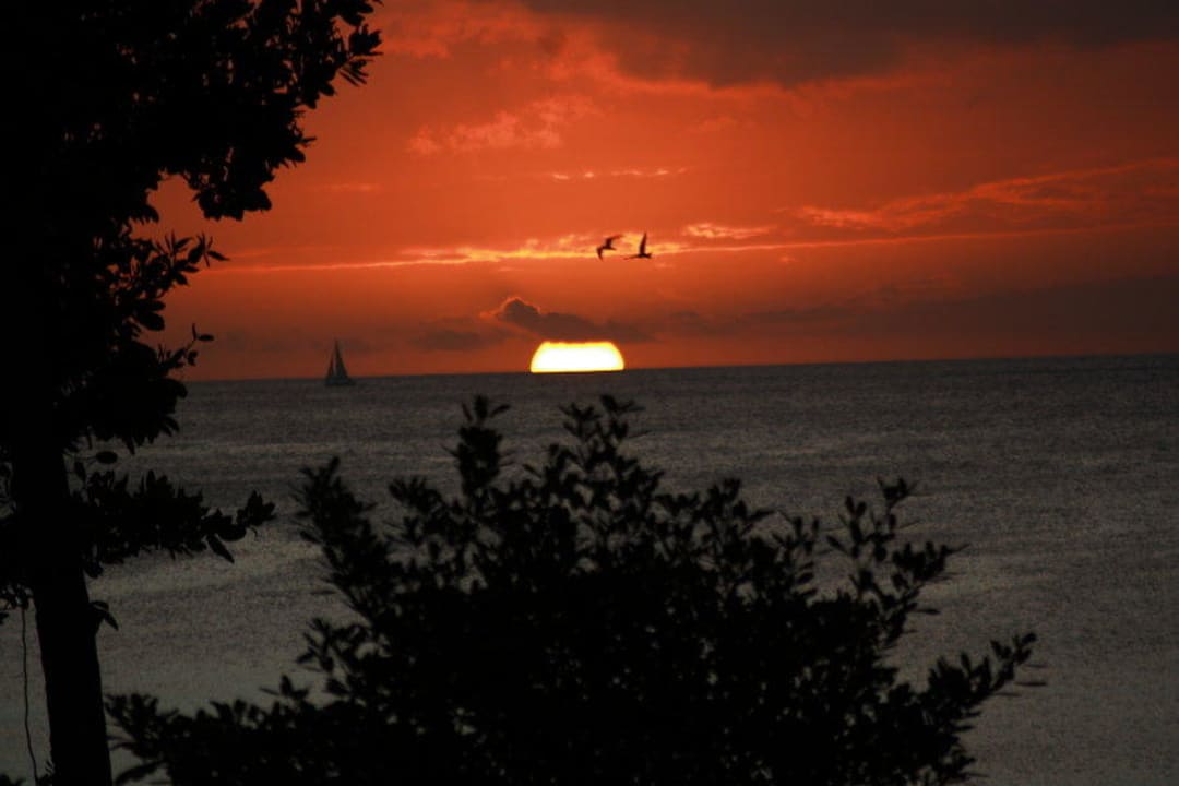 Sonnenuntergang vom Balkon Hotel Augerine