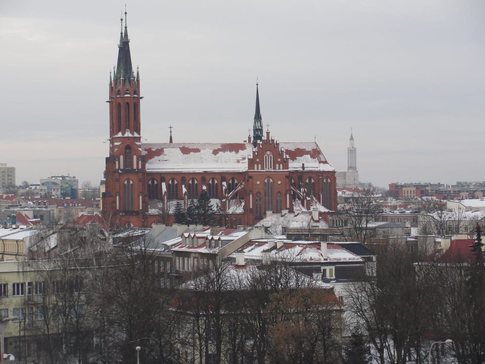 Вид из окна Hotel Gołębiewski