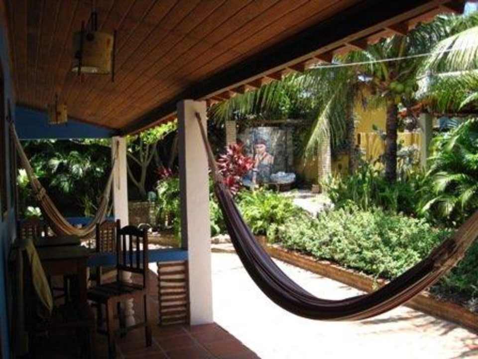 Veranda con amache Pousada Peixe D'Ouro