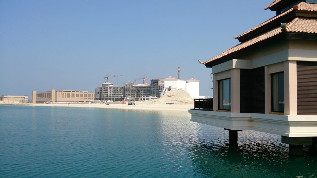 Aussicht von den Overwater-Villen... Anantara The Palm Dubai Resort