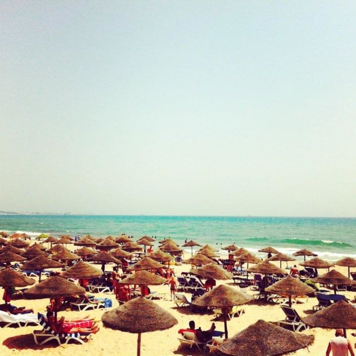 Blick zum Strand Samira Club