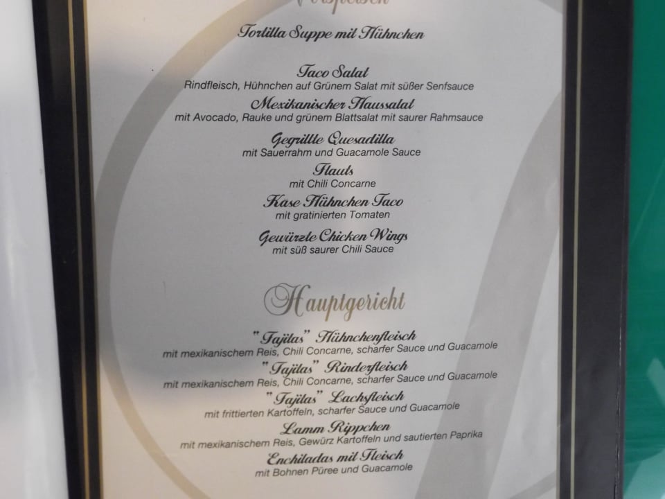 Speisekarten Limak Lara Deluxe Hotel & Resort