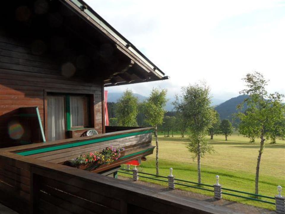Aussicht vom Balkon Zimmer Nr.7 Kraftplatz am Dachstein - BioHotel Herold