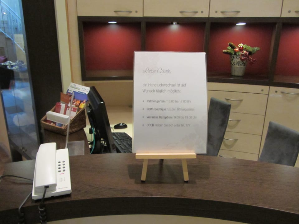 Info Handtuchwechsel Romantischer Winkel RoLigio® & Wellness Resort