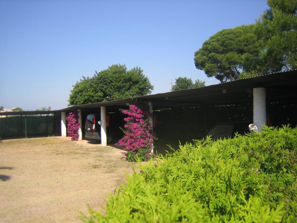 Überdachte Autostellplätze Bungalow Park Colibri