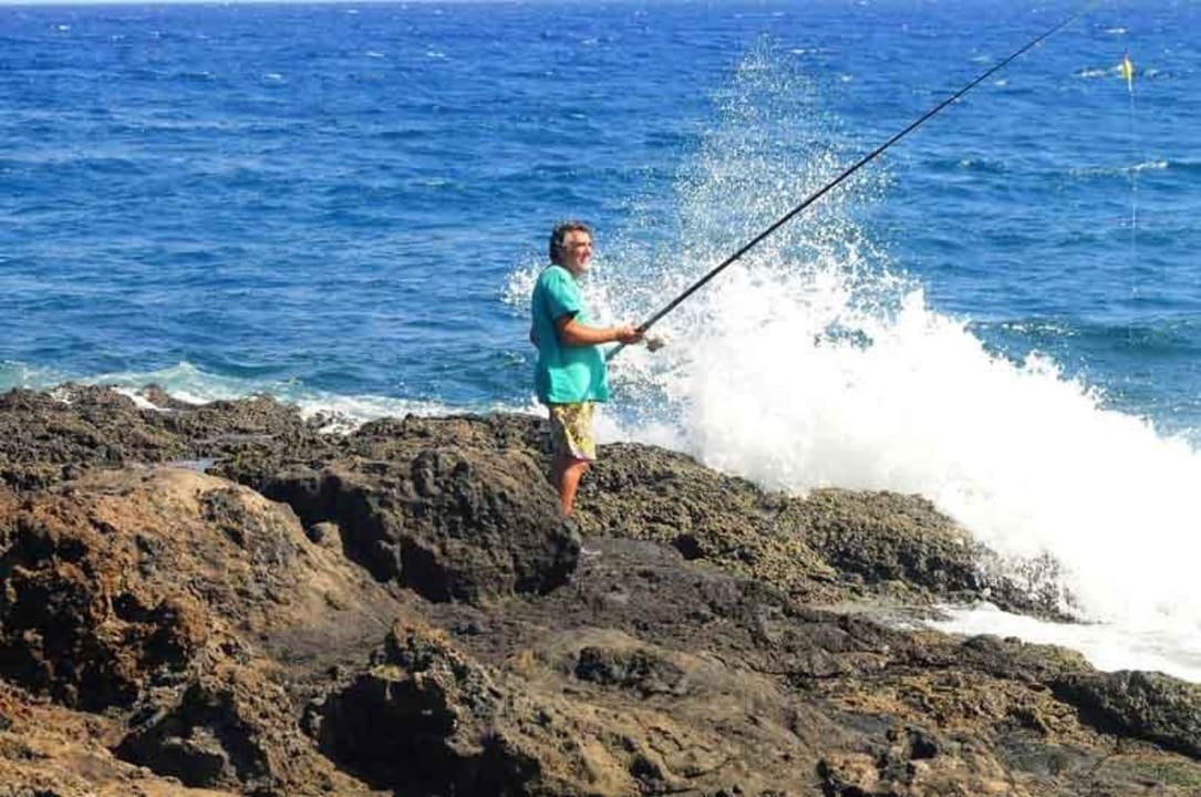Fischer am Strandende Playa Sur Tenerife