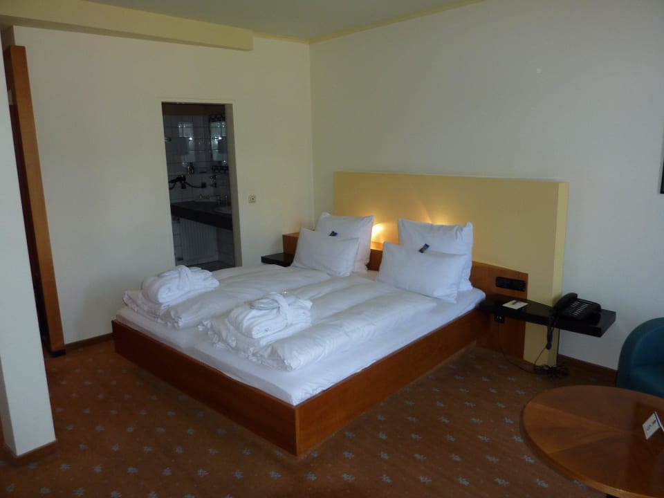 Blick auf das Doppelbett Best Western Premier Park Hotel & Spa