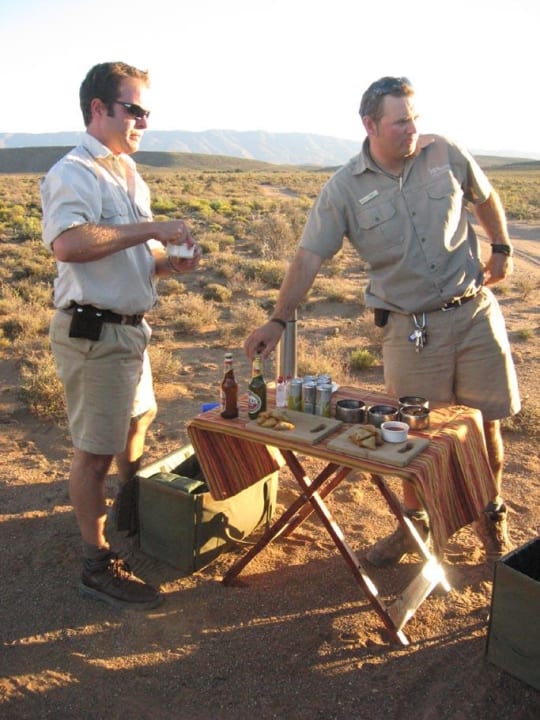 Sundowner im Busch Sanbona Wildlife Reserve - Gondwana Lodge