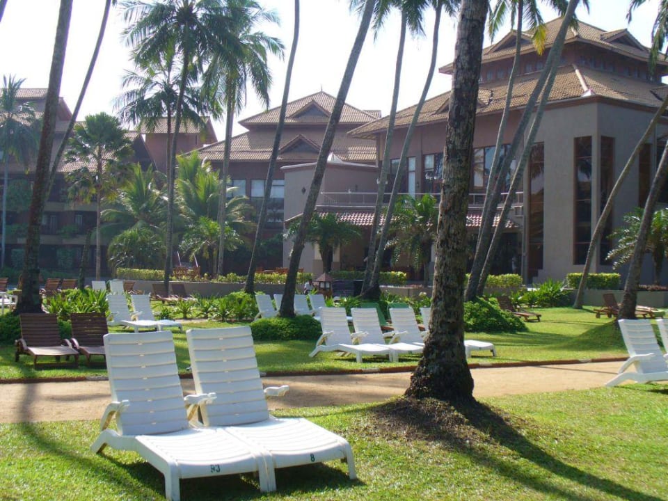 Gartenblick Richtung Hotelgebäude Royal Palms Beach Hotel
