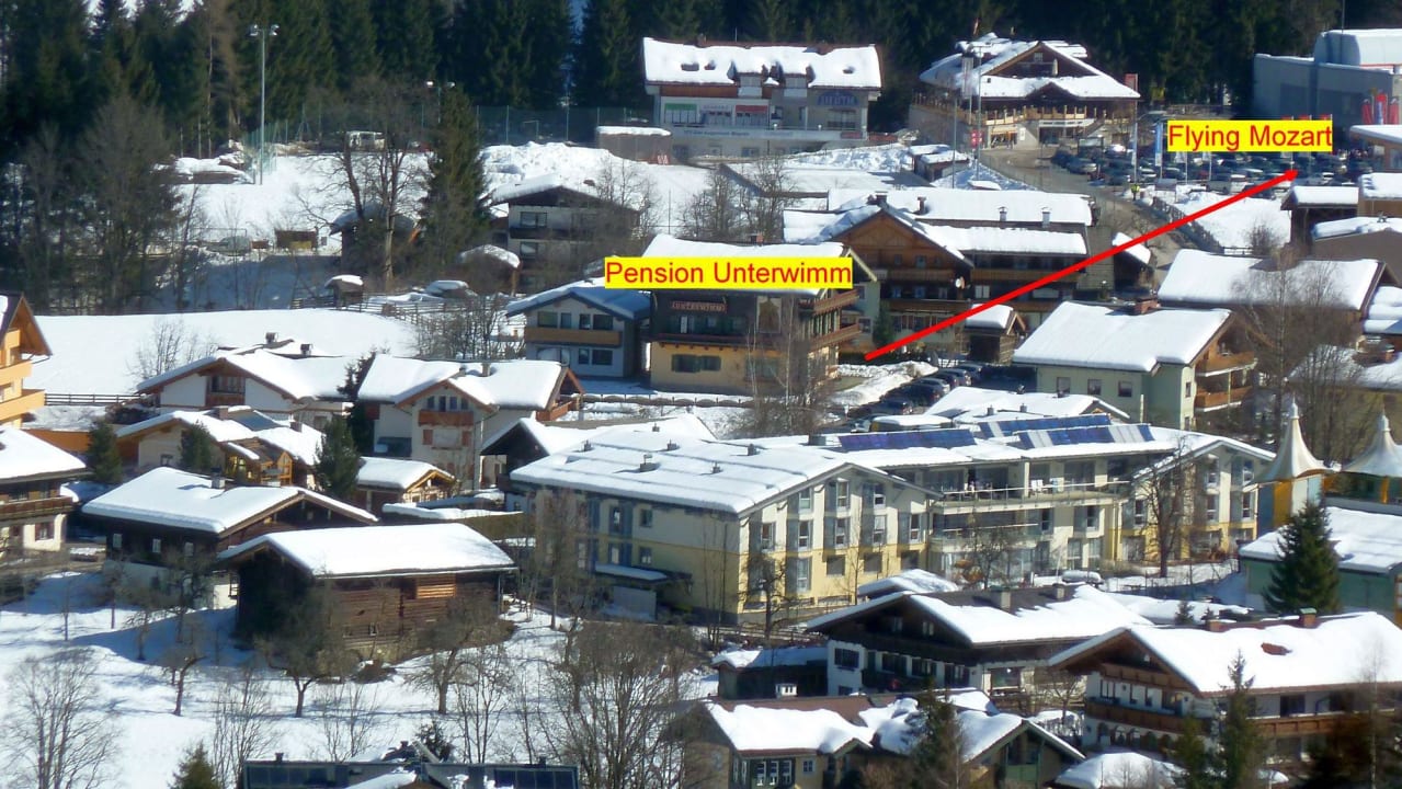 Entfernung zur Gondel Flying Mozart Pension Unterwimm