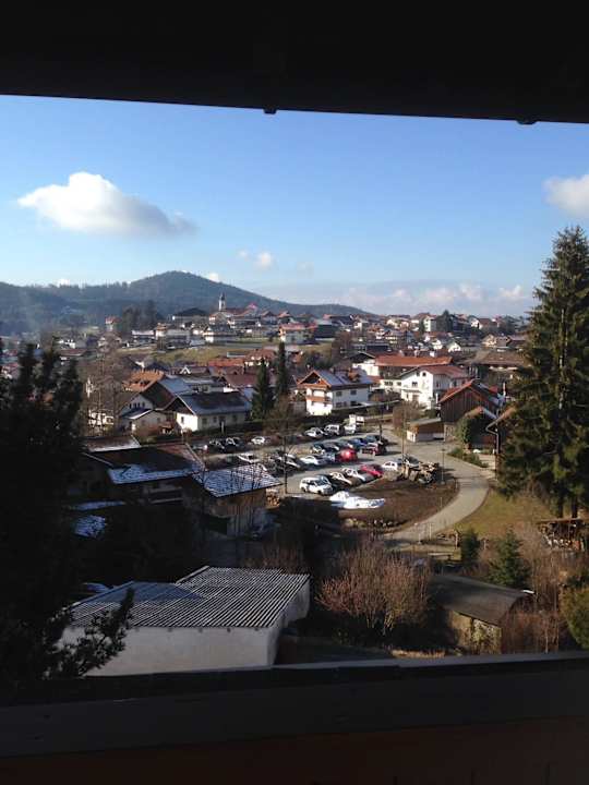 Blick vom Balkon auf Bodenmais  Landhaus Meine Auszeit