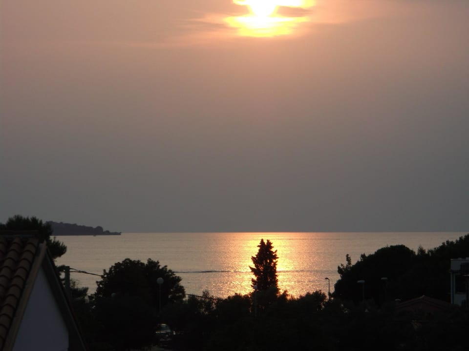 Sonnenuntergang vom Balkon aus Ferienwohnung Pavicic
