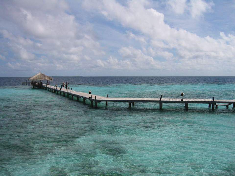 Steg der Insel Eri Maldives