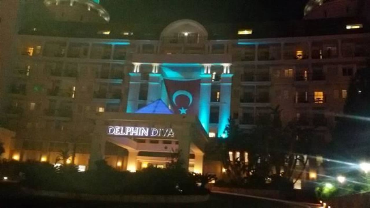  am Abend wechselnde Farben Hotel Delphin Diva