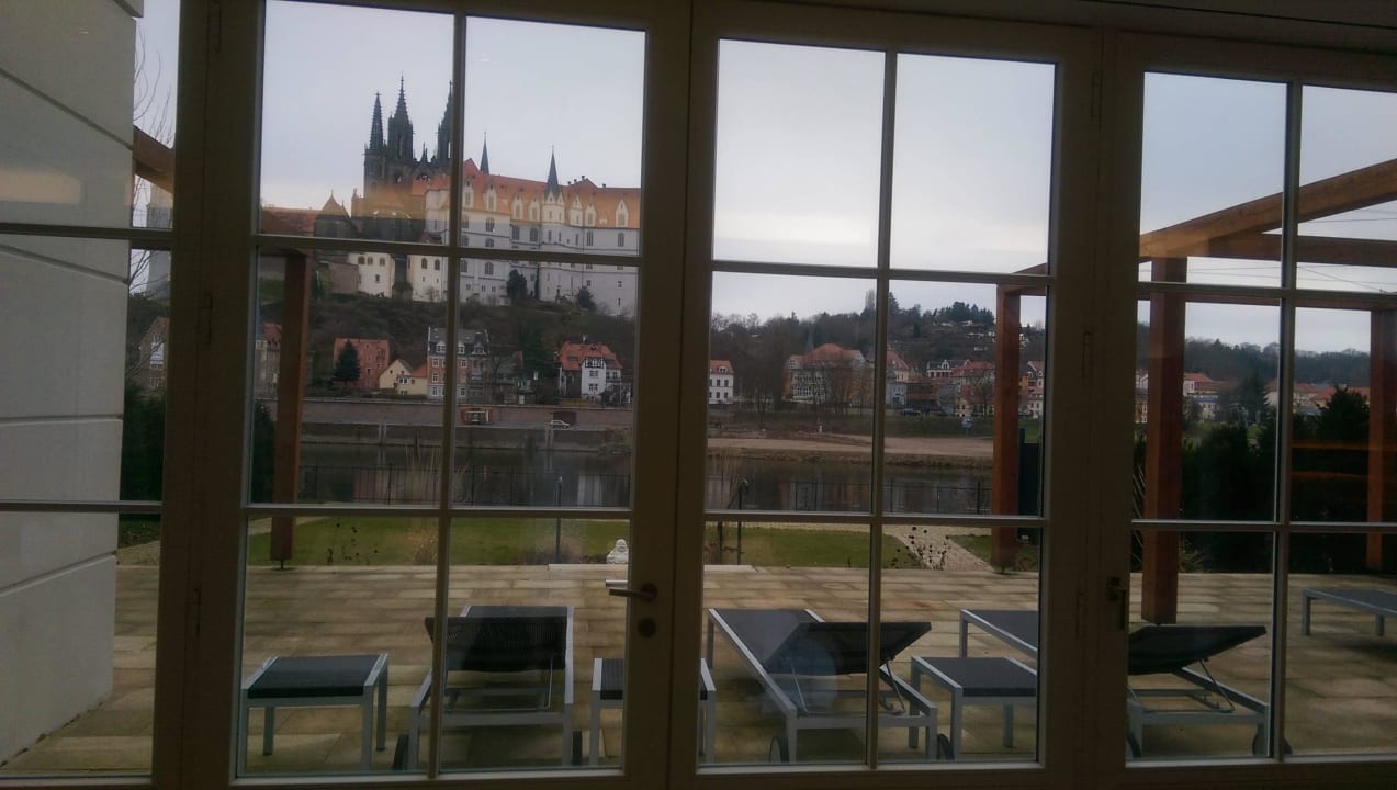 Ausblick aus der Sauna Dorint Parkhotel Meissen