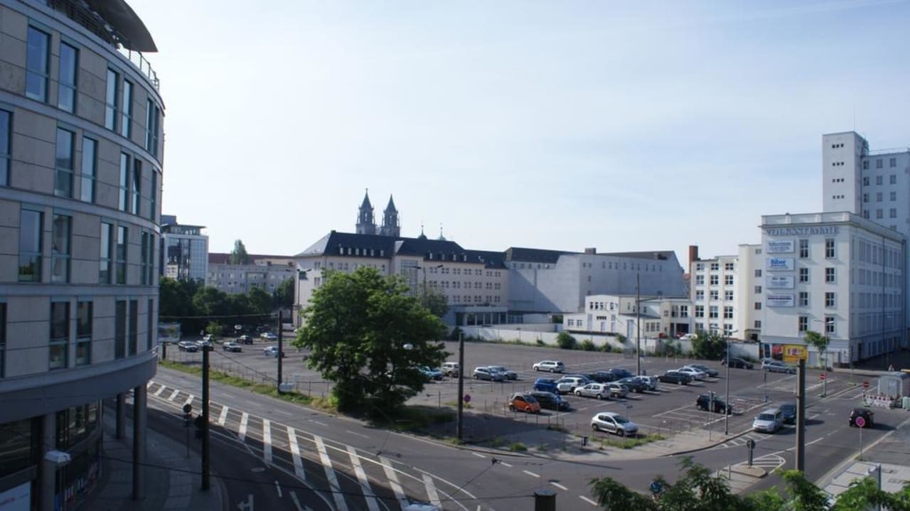 Blick vom Hotel zum Dom IntercityHotel Magdeburg