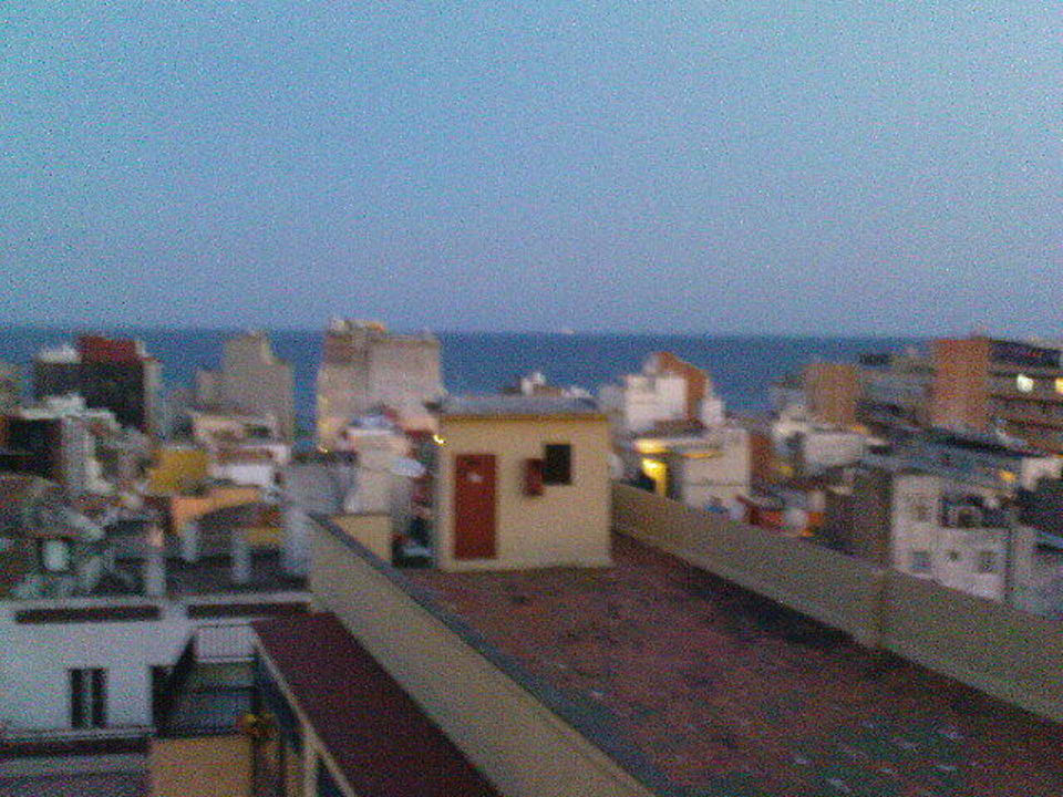 Ausblick vom "Wintergarten" unseres Zimmers Hotel Caribe Youth Only