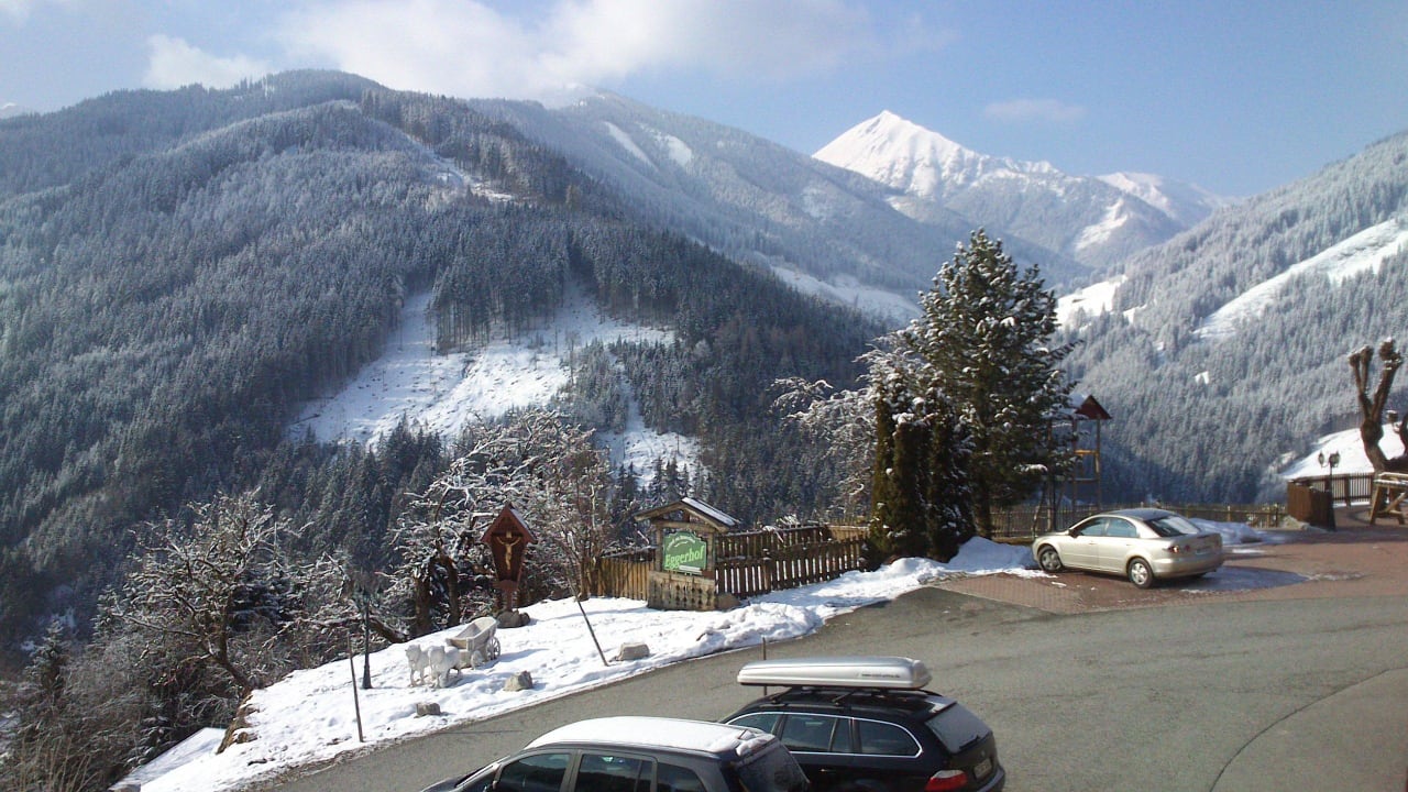 Aussicht vom Balkon Familienhotel Der Eggerhof