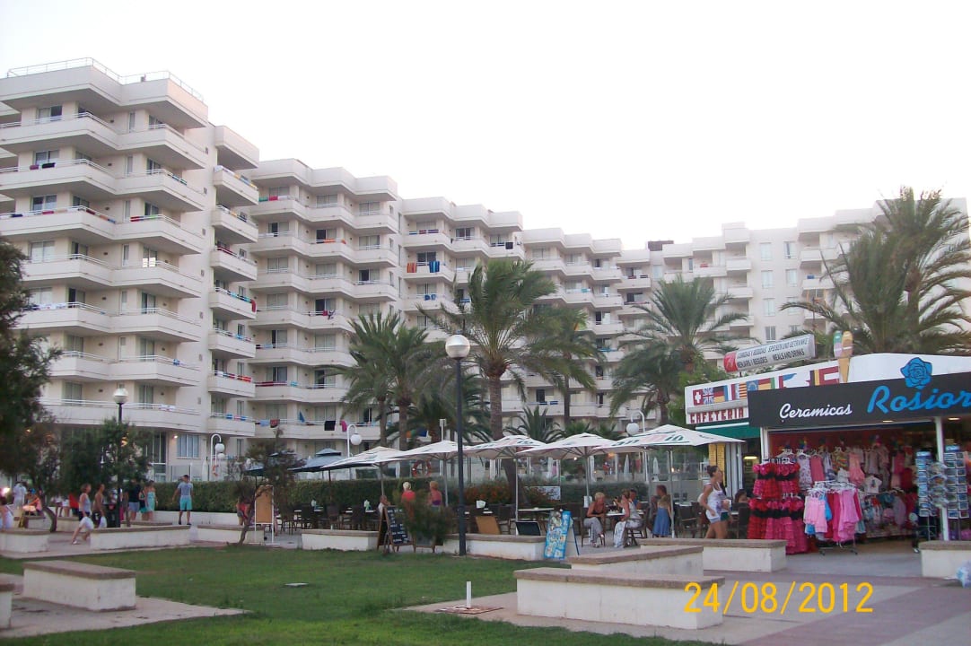 Blick von der Strandpromenade Aparthotel Playa Dorada